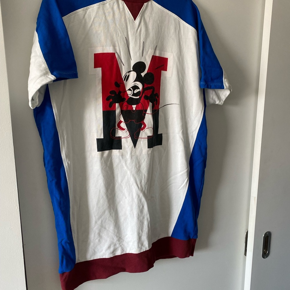Zara Blue, White, and Red Graphic mini Disney Dress